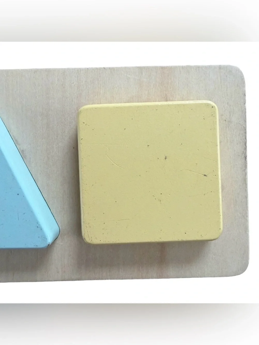 Pearhead Inc. Wooden Preschool Shape Puzzle Board Circle Triangle Square Pieces